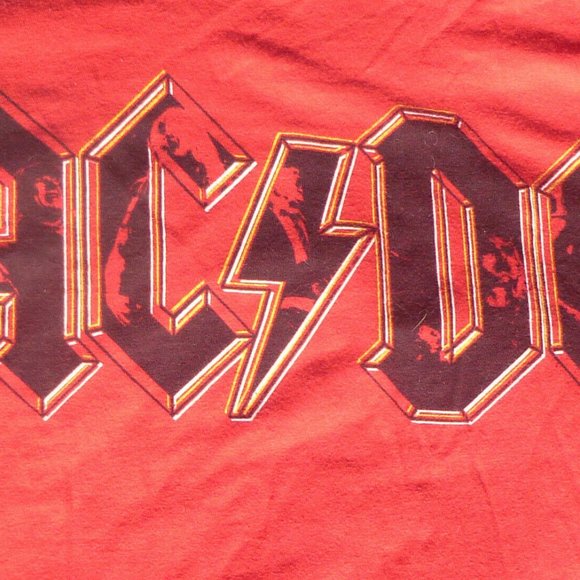 AC/DC Graphics Logo Red Shirt Size Large - Picture 2 of 3
